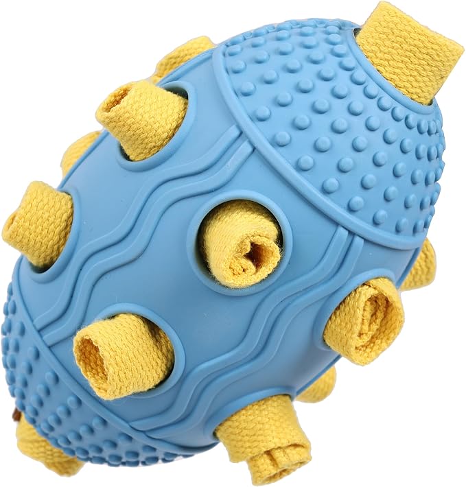 Dog Snuffle Ball-Interactive Dog Chew Toy with Natural Rubber Soccer Design, Dog Puzzle Toy that Promotes Cognitive Development, Slow-Feed Dog Treat Dispenser for Luxury Pet Toys
