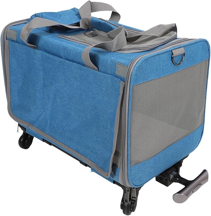 Airline Approved Dog Carrier, Foldable Rolling Pet Carrier for Dogs Cats Animal Travel Bag TSA Approved Pet Carrier in Cabin Pet Carrier with Wheels for Flight Camping Outdoor
