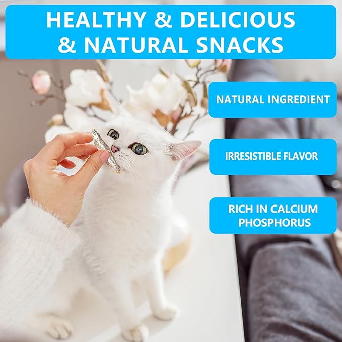 Minnows Freeze Dried Minnows, 100% Natural Premium Cat & Dog Treats, Freeze Dried Pet Treats for Cats Dogs Bulk Package (4.5 OZ)