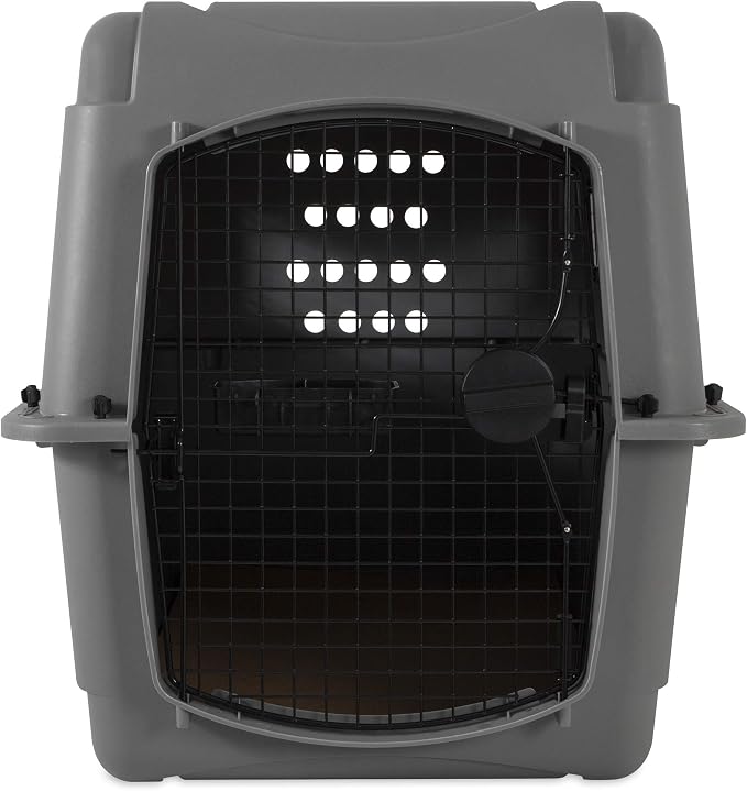 Petmate Sky Kennel for Pets 50-70 lbs (36 Inches) with Large Kennel Bowl Bundle - Airline Approved Travel Crate with External Refill Bowl