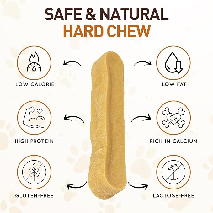 Wildfang® Yak Chews, X-Small for Dogs Under 22 lbs – Dog Dental Chew Stick, Hardness Like Himalayan Yak Cheese, Churpi-Style Cheese Sticks, Dog Treats & Puppy Training Treats, Approx 1 oz, Pack of 3
