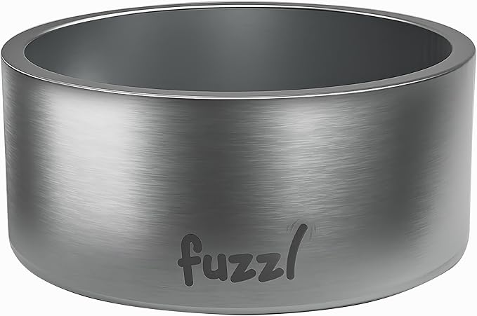 Fuzzl Titan Thermal Bowl 8 inch - Brushed Stainless Steel Insultated Thermal Bowl for Indoors and Outdoors with Rubber Base - Versatile Bowls and Dog Water Bowl for Hydration and Feeding