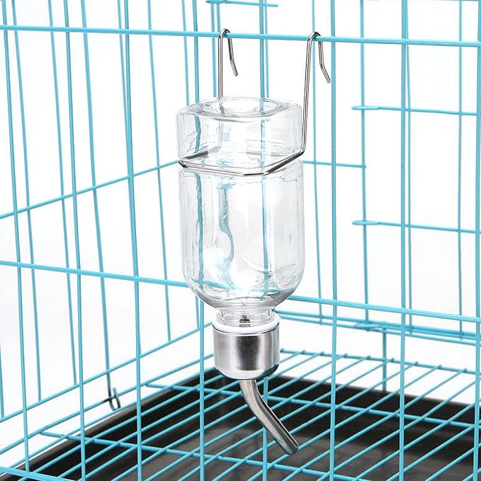 Mipcase Rabbit Water Bottle 6 Pack Hanging Pet Water Dispenser with Hooks and Springs Leak-Proof Small Animal Bottle for Bunny Guinea Pig Hamster Cage 2.16 X 6.14 X 9.05 in