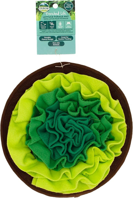Oxbow Enriched Life Lettuce Forage Mat, Foraging Mat for Rabbits, Guinea Pigs, and Hamsters, Promotes Mental Stimulation and Foraging, Safe Enrichment Accessory, Small Pet Food Puzzle