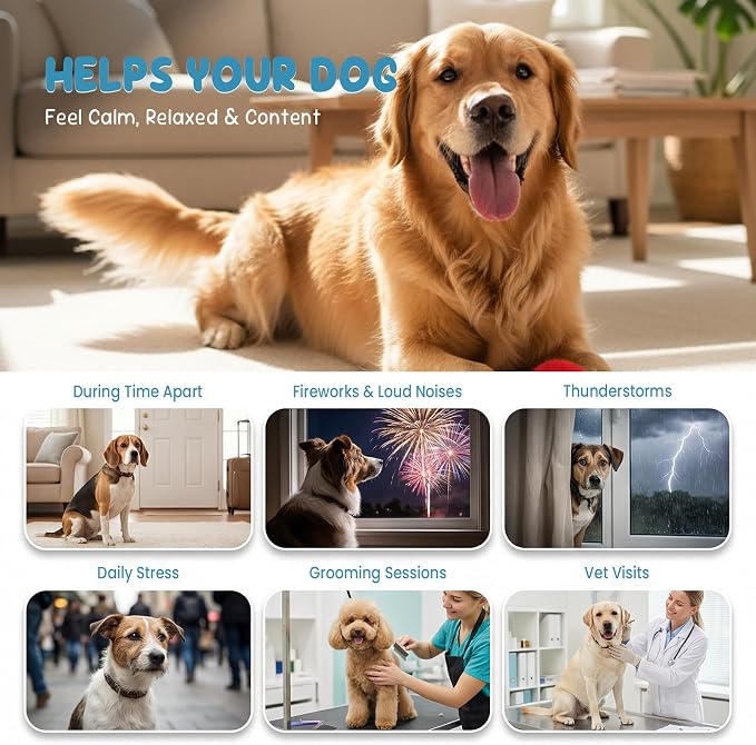 Calming Chews for Dog, Helps Support Relaxation & Stress Relief for Separation, Thunder & Travel, with Melatonin, Natural Soft & Tasty Chews, 90 Count
