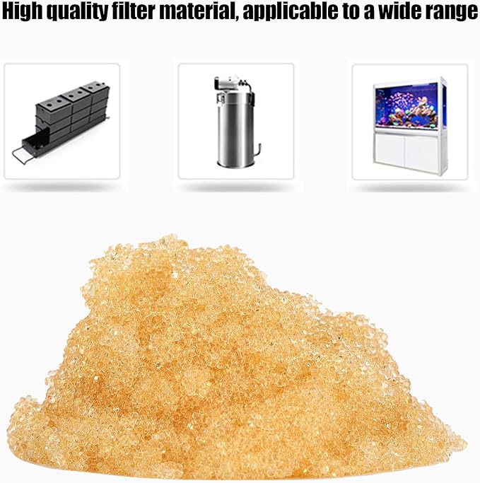 HEEPDD Aquarium Water Softener Resin, 500ML Ion Exchange Filter Media, GH Reducer Pillow for Fish Tank