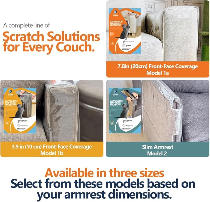 Cat Scratch Furniture Protector, Couch Arm Covers, Anti-Scratch Furniture Protector for Leather Couch, Cat Deterrent, Sofa Arm Covers, Couch Corner Protector - Model 2