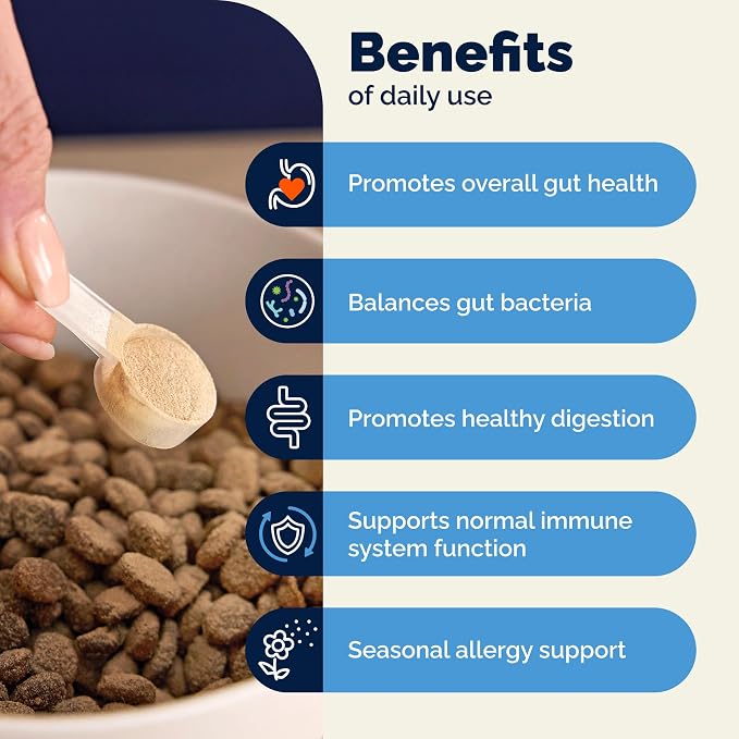 Vetnique Glandex Dog Probiotic Powder, Daily Probiotics for Dogs 5 Strains, Prebiotics & Digestive Enzymes for Gut & Immune Health, Vet Formulated for Occasional Diarrhea (8.5oz Powder, Pork Powder)