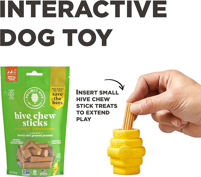 HIVE Parent (Unscented Yellow, Hive Chew Toy for Small Dogs)