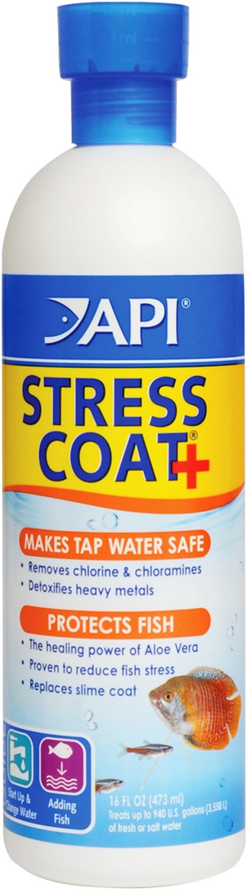 API Stress Zyme and Stress Coat Aquarium Cleaning and Water Conditioning Solutions