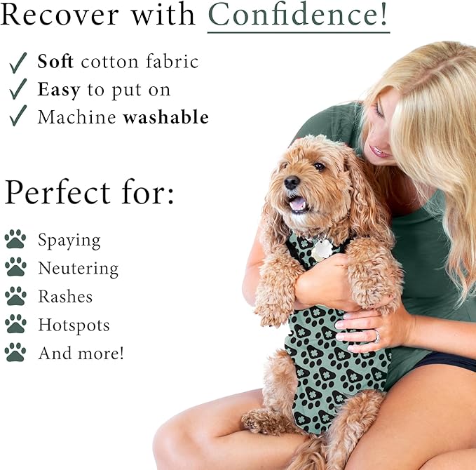 BellyGuard Dog Surgery Recovery Suit, Post-Op Dog Recovery Suit for Female Spay & Male Neuter, Comfy Onesie for Pets, Surgical Body Cover for Canine Healing Support