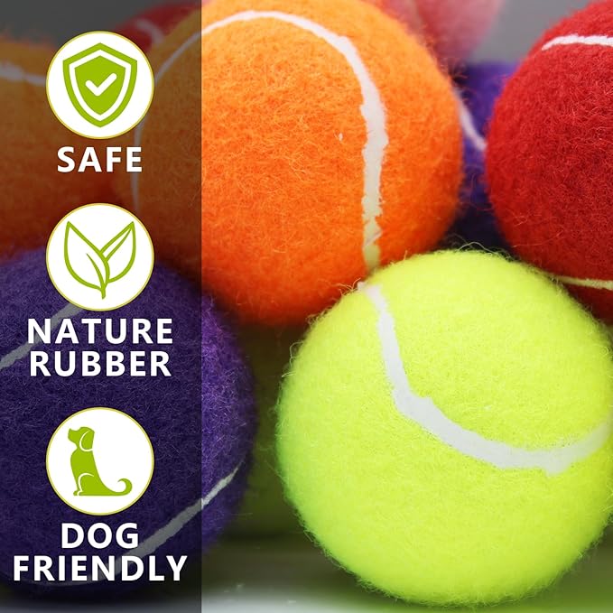 Magicorange Small Tennis Balls, 60 Pack 2 inch Tennis Balls for Dogs, Colorful Easy Catching Pet Dog Playing Ball (Multicolor,60 Pack)