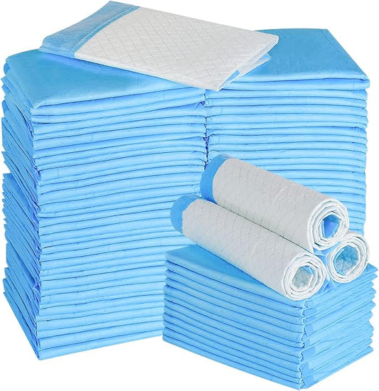Disposable Puppy Training Pads 100 Count Pee Pads for Dogs, Cats, Rabbits and Guinea Pigs Waterproof Super Absorbent Odour Locking 13” x 18”