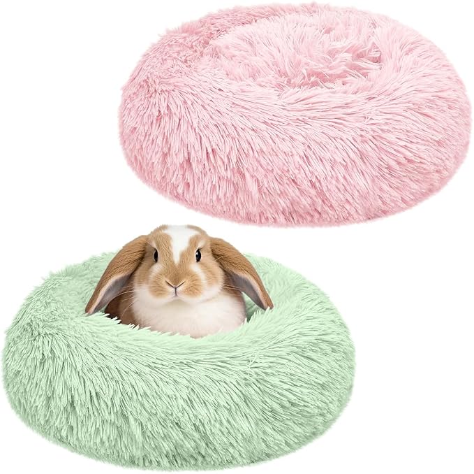 Bunny Bed 2 Pack Rabbit Hideout Large Soft & Comfortable Small Animal Bedding Cozy Bed Mat Warm Hideaway Cage Accessories for Guinea Pig