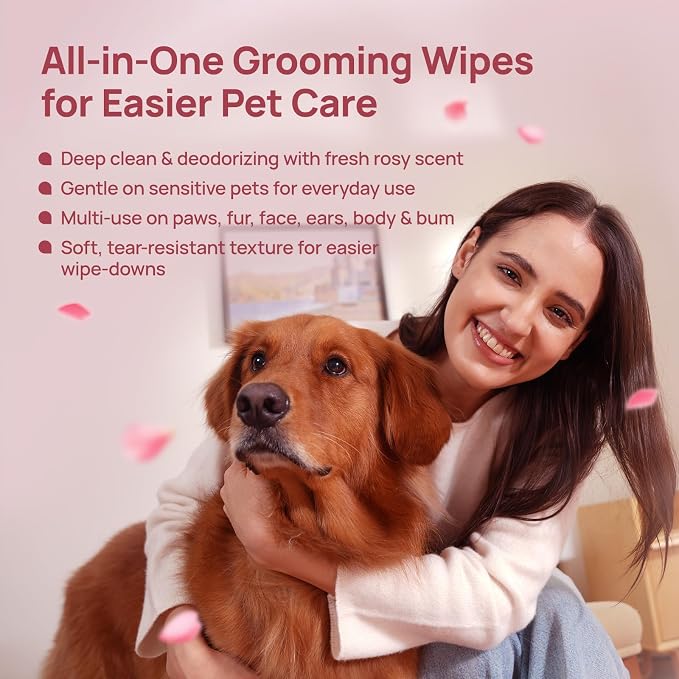 HICC PET Wipes for Dogs and Cats, Vet-Recommended Hypoallergenic Dog Wipes for Paws, Butt and Fur, Dog Cleaning Wipes & Dog Bath Wipes, Deodorizing Grooming Wipes for Dogs, Cats, Horse, 400 Count | Pet Wipes for Paws & Butt, Dog Bath Wipes, Deodorizing...