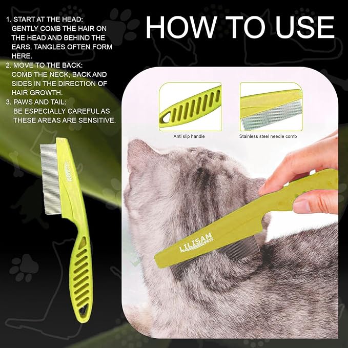 Pet Self Cleaning Slicker Brush and Grooming Comb - Gently Removes Loose Hair, Tangles, and Dirt - Skin Friendly Deshedding Grooming Tool for Hair Dogs & Cats - Pet Supplies Accessories (Yellow)