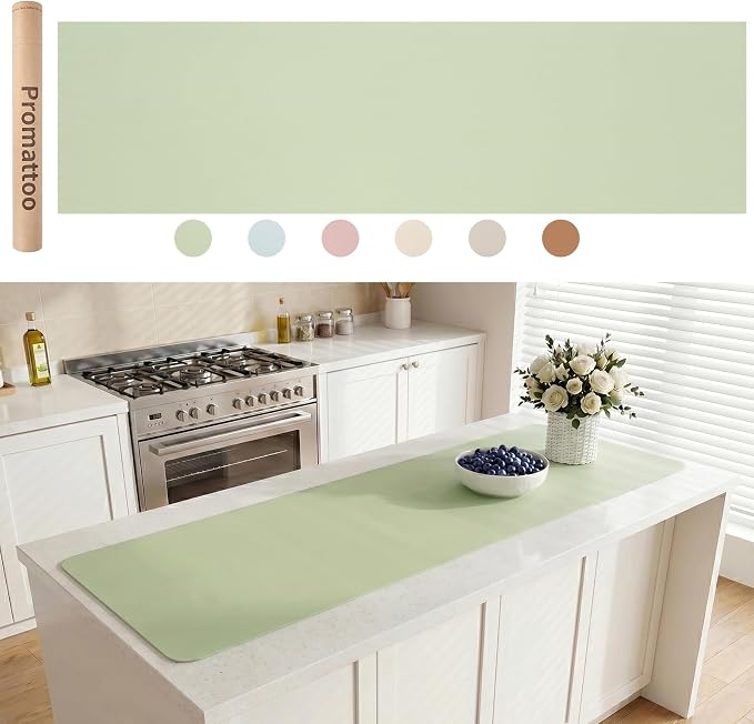 Extra Large Silicone Mat for Countertop & Table with Gift Tube Packaging, Thickened Non-Slip Heat Resistant Table Protector, Cuttable Waterproof Kitchen Prep & Kids Craft Mat