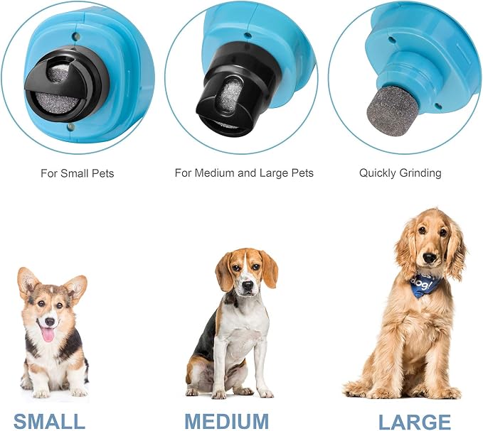 Moropaky Dog Nail Grinder Professional Electric Pet Nail Grinders 2-Speed Rechargeable Pet Nail Trimmer with LED Light Nail Grooming & Grinding for Large Small Medium Dogs & Cats