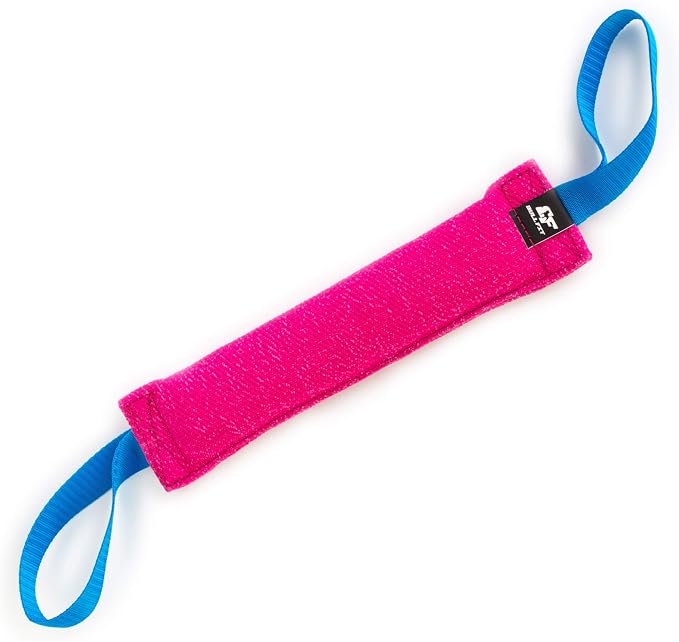 Bull Fit 2X K9 Dog Bite Tug Toy with Strong Handles - Made of Durable & Tear-Resistant French Linen - Perfect for Tug of War, Fetch & Puppy Training - Ideal for Medium to Large Dogs