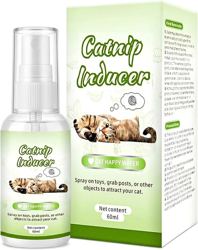 JoanofArc Catnip Spray for Cats, 100% Natural Dual-Plant Formula for Cats & Kittens, Highly Potent for Energizing Play & Toy Renewal, Calming Stress Relief for Indoor Cates 60 ML