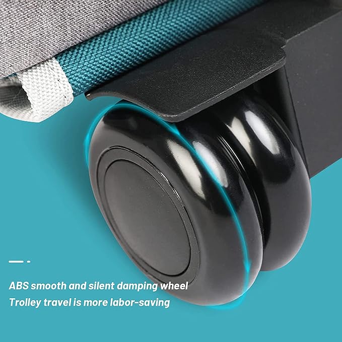 Cat Carrier with Wheels,Pet Travel Backpack Bag Cat Puppy Dog Carrier W/Trolley and Telescopic Handle,Multi-Function Rolling Carrier,Portable Stroller Wheel Luggage Bag