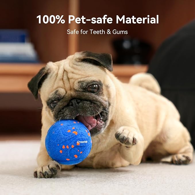 Cheerble Smart Interactive Dog Toy, Wicked Ball AIR Neo, Heartbeat Puppy Toy Automatic Moving, Bouncing, and Rotating, ETPU Material, IPX7 Waterproof Rating, Active Rolling Ball for Medium & Large Dog