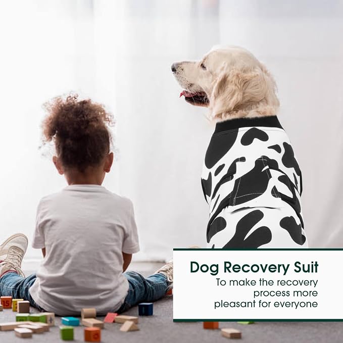 Kuoser Recovery Suit for Dogs Cats After Surgery, Professional Pet Recovery Shirt Dog Abdominal Wounds Bandages, Substitute E-Collar & Cone,Prevent Licking Dog Onesies Pet Surgery Recovery Suit