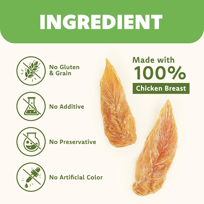 MON2SUN Dog Treats Chicken Jerky, Single-Ingredient, Rawhide-Free, High Protein, Low Fat, Training Treats for Small to Large Dogs, 21.2 oz