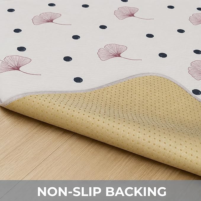 Baby Splat Mat for Under High Chair, 51"x51" Waterproof Non-Slip Floor Mat | Reusable Polyester Surface, Easy Daily Cleanup for Crumbs and Spills, Machine Washable for Deeper Cleaning