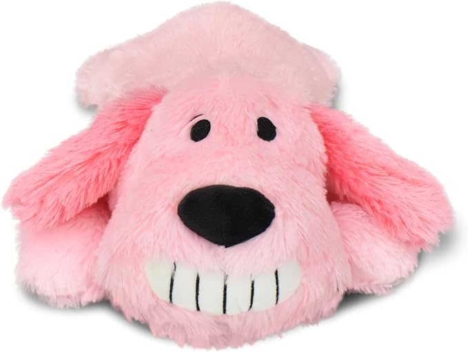 Multipet 16" Pink Loofa Love Heartbeart Comfort & Anxiety Relief Companion Item with Plastic Battery Powered Heartbeat Device That simulates Heartbeat to Soothe and Calm Pets.