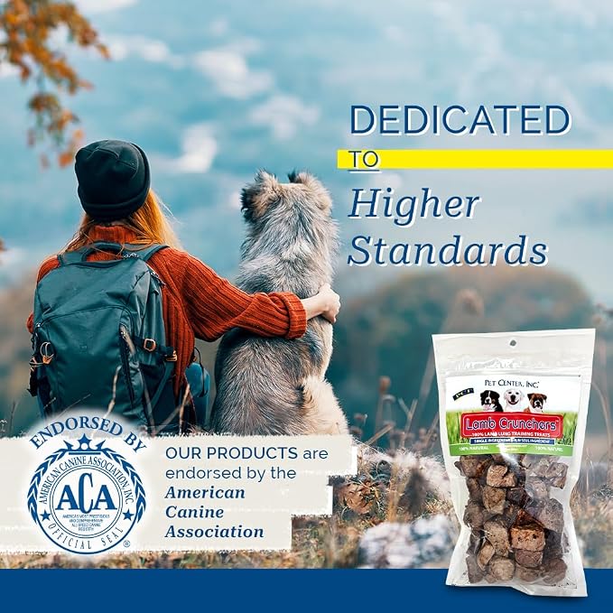 PCI Pet Center, Inc Lamb Crunchers - Lamb Lung Dog Training Treats - Premium Quality, 100% Natural, Single Ingredient - Dog & Puppy Treats - 3 oz Bag
