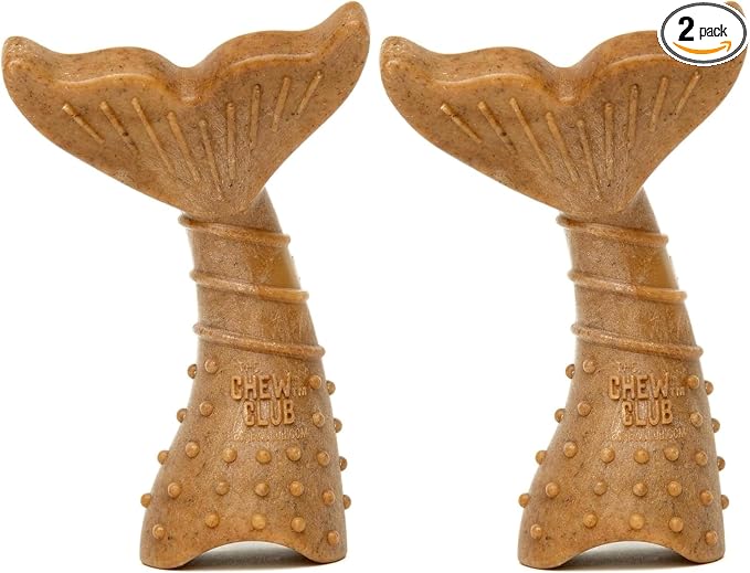 Powerbone Pet Chew Toy for Dogs - Durable, Non Toxic & Pet Safe - Best for Aggressive Chewers, Long Lasting Dental Health, Dog Teeth Cleaning, Dog Life Stages - Twist Tail 6'' (Pack of 2)