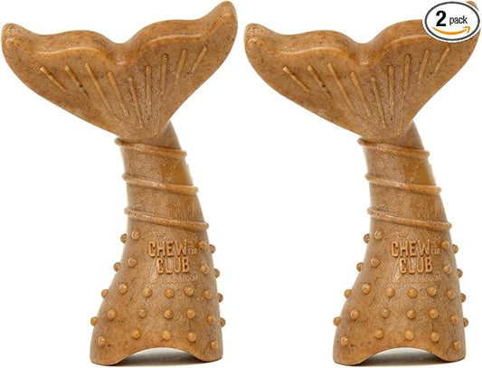 Powerbone Pet Chew Toy for Dogs - Durable, Non Toxic & Pet Safe - Best for Aggressive Chewers, Long Lasting Dental Health, Dog Teeth Cleaning, Dog Life Stages - Twist Tail 6'' (Pack of 2)