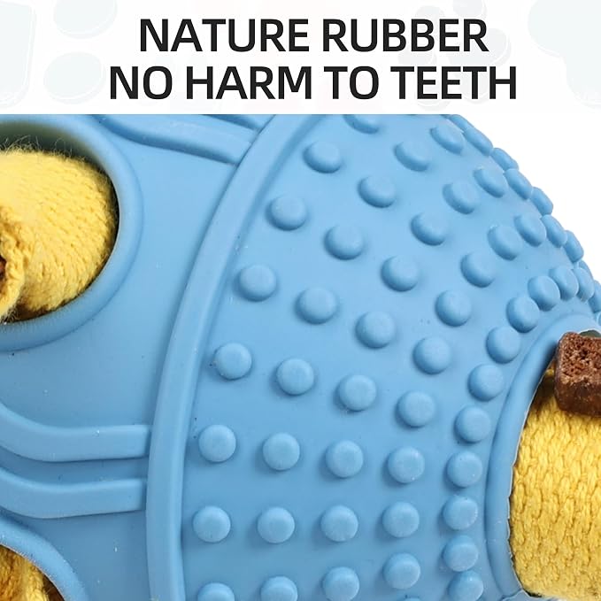 Dog Snuffle Ball-Interactive Dog Chew Toy with Natural Rubber Soccer Design, Dog Puzzle Toy that Promotes Cognitive Development, Slow-Feed Dog Treat Dispenser for Luxury Pet Toys