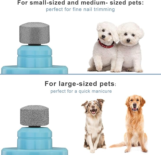 Moropaky Dog Nail Grinder Professional Electric Pet Nail Grinders 2-Speed Rechargeable Pet Nail Trimmer with LED Light Nail Grooming & Grinding for Large Small Medium Dogs & Cats