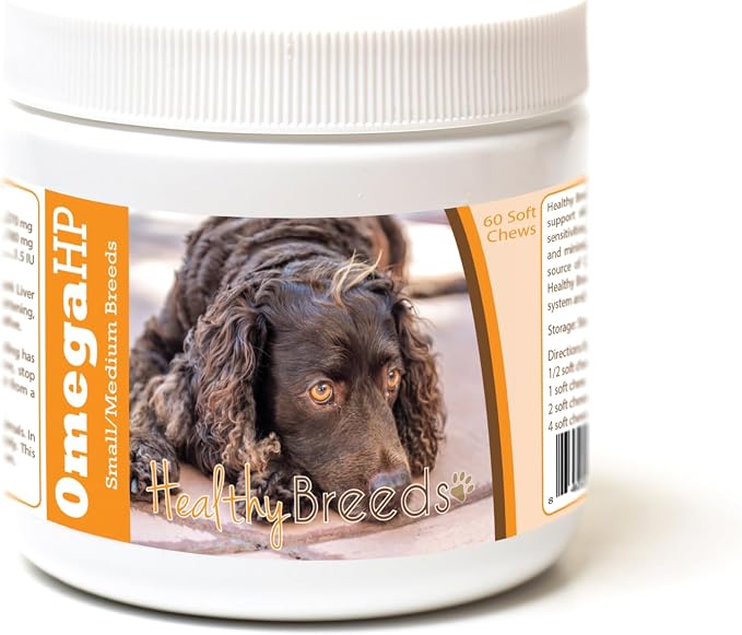 Healthy Breeds American Water Spaniel Omega HP Fatty Acid Skin and Coat Support Soft Chews 60 Count