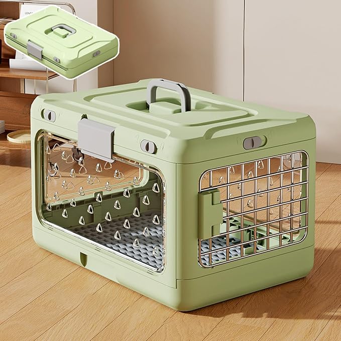 Genérico Canine Cage – Rigid Portable Foldable | Rigid Cat Carrier | Puppy Outings and Camping Outdoor Cycling Hiking Travel