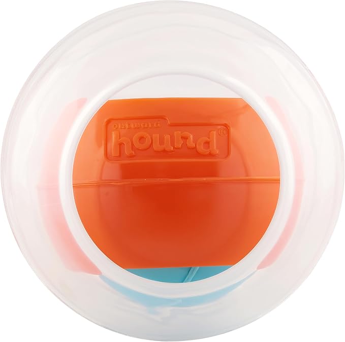 Outward Hound Nina Ottosson Topsy Treat Ball Dog Puzzle Interactive Treat Puzzle Dog Enrichment Dog Toy, Level 1 Beginner, Orange