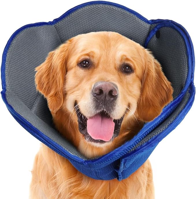 Dog Cat Cone Collar Soft Breathable Cone for Dogs After Surgery to Stop Licking,Cat Recovery Collars & Cones Alternative Dog Cat Cone Collar Soft