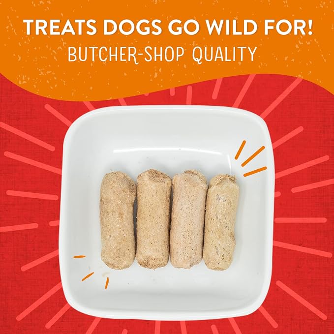 Stella & Chewy's Freeze-Dried Raw Wild Weenies Dog Treats - High-Protein Training Treats for Dogs & Puppies - All-Natural Grass-Fed Beef Recipe with 97% Meat & Organs - USA Made - 3.25 oz Bag