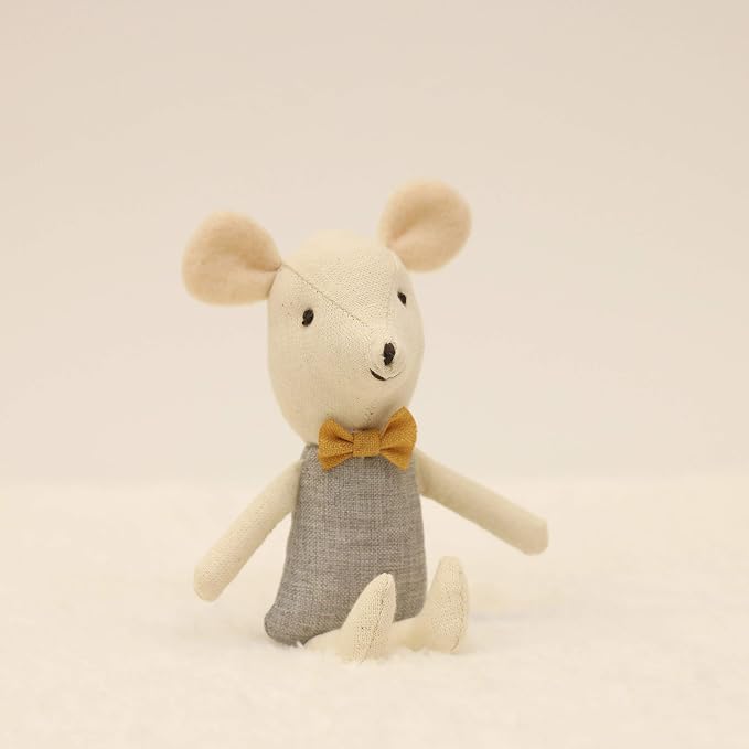 mousemic Mouse Family Dolls Stuffed Animal Toy Birthday Gift Mini Plush Toy Gray