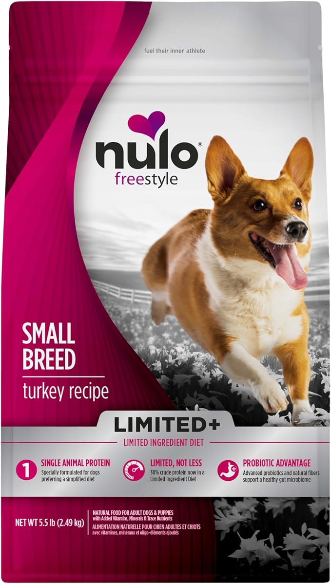 Nulo Freestyle Limited Ingredient Dry Dog Food for Small Breeds - High Protein Turkey Recipe, Natural Grain Free Dog Food for Food Sensitivities, Small Size Kibble, Toy Puppy & Adult, 5.5lb Bag