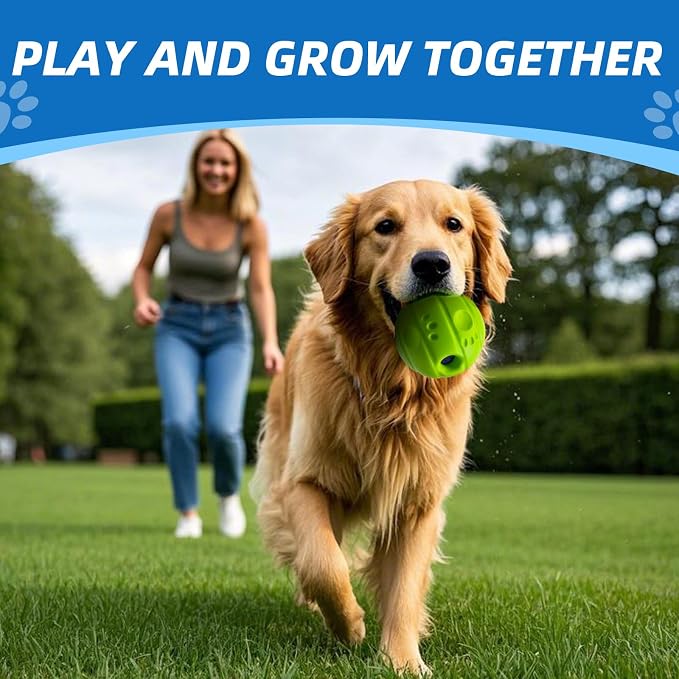 Dog Toys Ball, Interactive, XL, 5.51 in (14 cm) | No Paint, Gibbering Sound, Surface Concave Lines