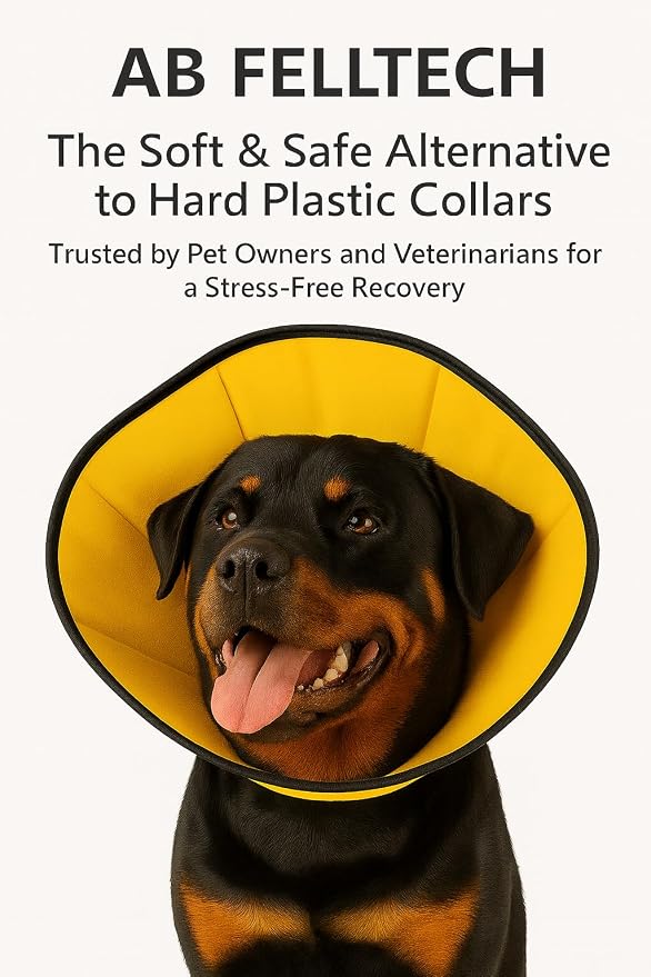 Soft Cone for Large Dogs – XXL Comfortable Adjustable Recovery Collar – Protective E-Collar for Surgery, Neutering & Wounds – Yellow 18.5 inches to 23.2 inches