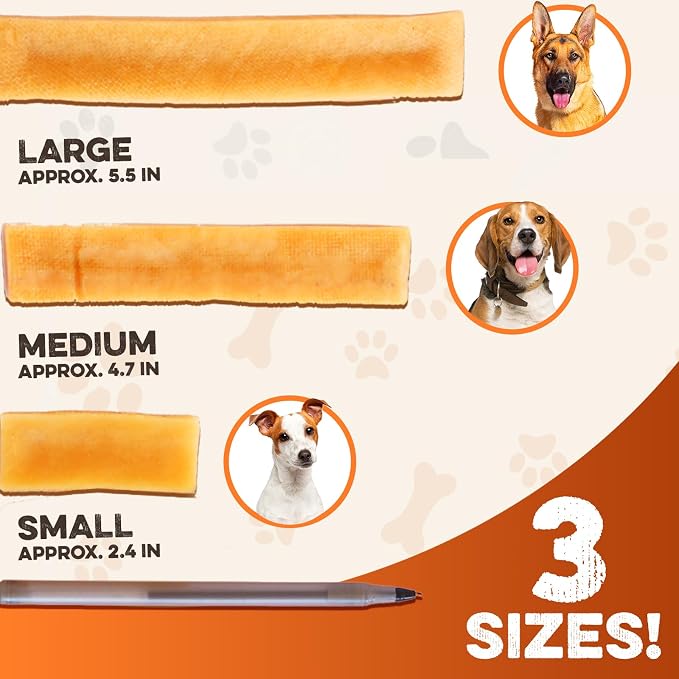 BRUTUS & BARNABY Yak Cheese Himalayan Dog Chews for Aggressive Chewers – Rich in Nutrients, Long Lasting Yak Chews for Small to Large Dogs.(12pk)