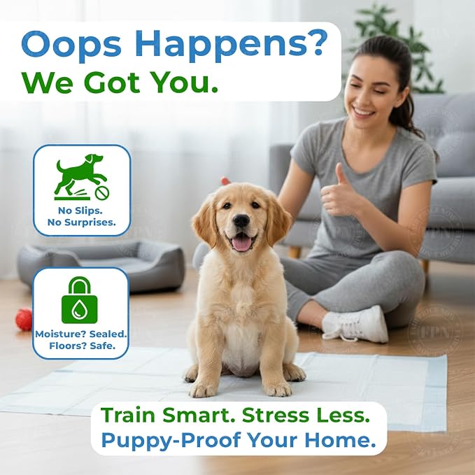 FPN Puppy Pads for Dogs 500 Count 13x18 Inch Heavy Duty Training Pads | 5 Layer Instant Absorbent Dog Pee Pads for Puppy Training, Pet Care & Indoor Potty Protection