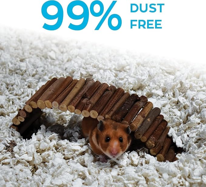 Carefresh 99% Dust-Free White Natural Paper Small Pet Bedding, Hamster Bedding, with Superior 10 Day Odor Control & Absorption, for Guinea Pigs, Hamsters, Rabbits, & Rats, 50 L