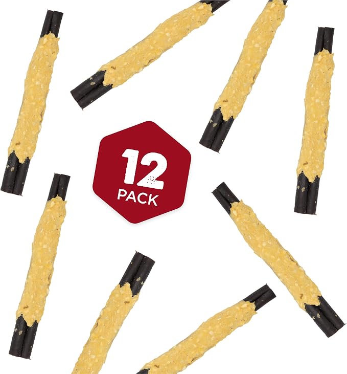 Best Bully Sticks Cheese Wrapped Beef Collagen Sticks - 6 Inch 12 Count (Pack of 1) - Natural, Long-Lasting, Limited Ingredient Treat, Supports Joints, Skin, Coat