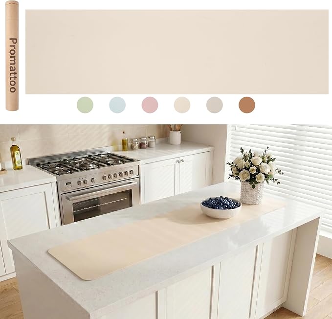 Extra Large Silicone Mat for Countertop & Table with Gift Tube Packaging, Thickened Non-Slip Heat Resistant Table Protector, Cuttable Waterproof Kitchen Prep & Kids Craft Mat