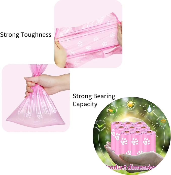 720 Count Compostable Lavender Scented Dog Poop Bags | Biodegradable, Extra Thick, Leak-Proof & Eco-Friendly | Free Dispenser Included | Vet-Approved for Dogs and Cats.